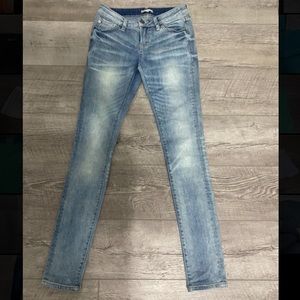 Acid wash skinny jeans